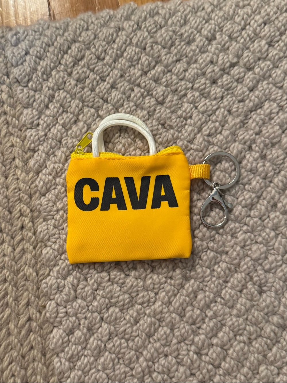 Cava Yellow Mini Keychain Bag